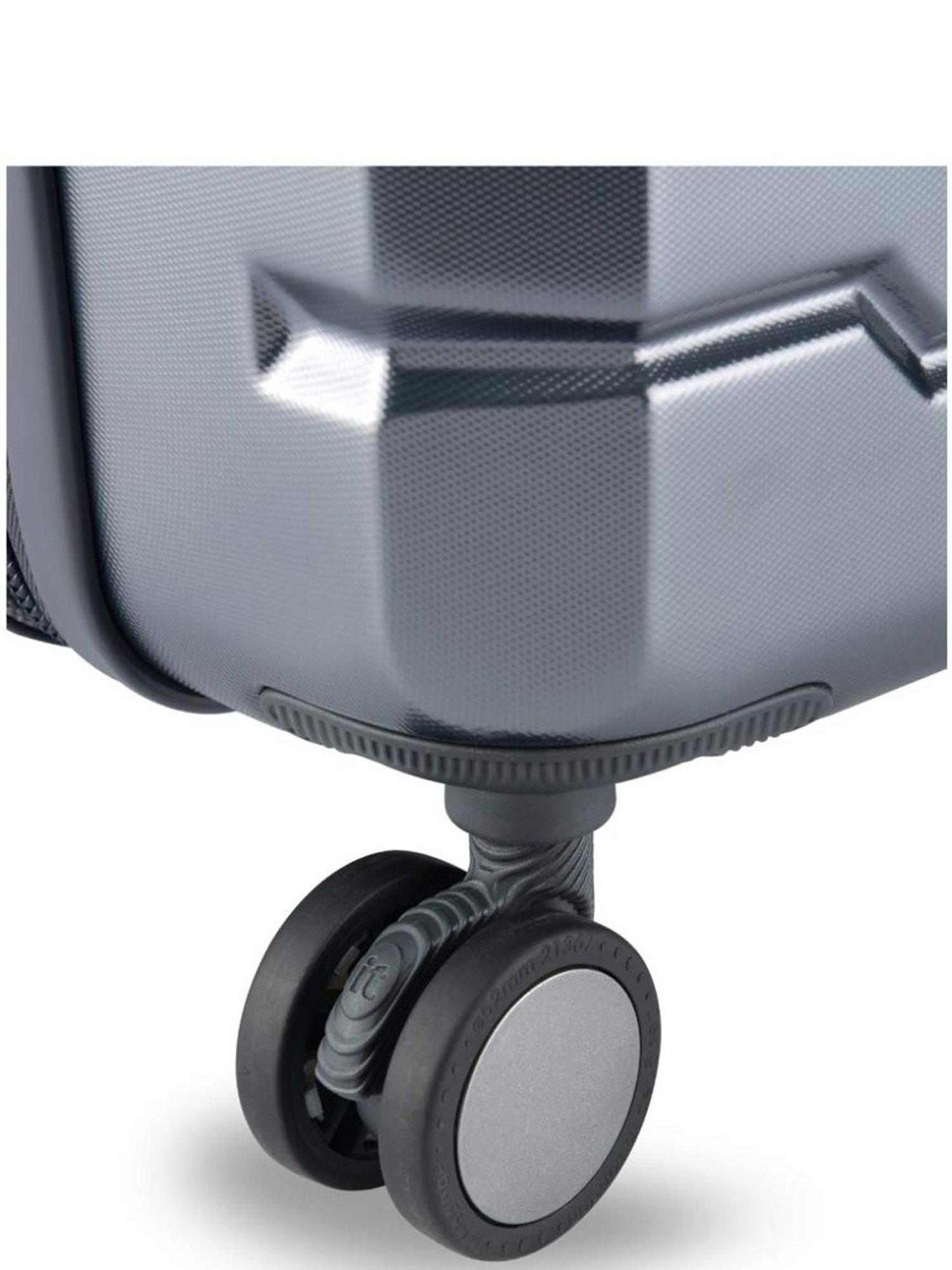 It luggage Prosperous Dark Grey Textured Large Hard Cabin Trolley Set of 2