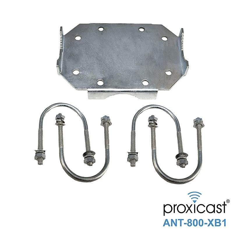 XBoom MIMO Antenna Mast CrossOver Bracket Kit for 125 to 20 OD Pipes Includes Heavy Duty RightAngle Plate Mounting Hardware