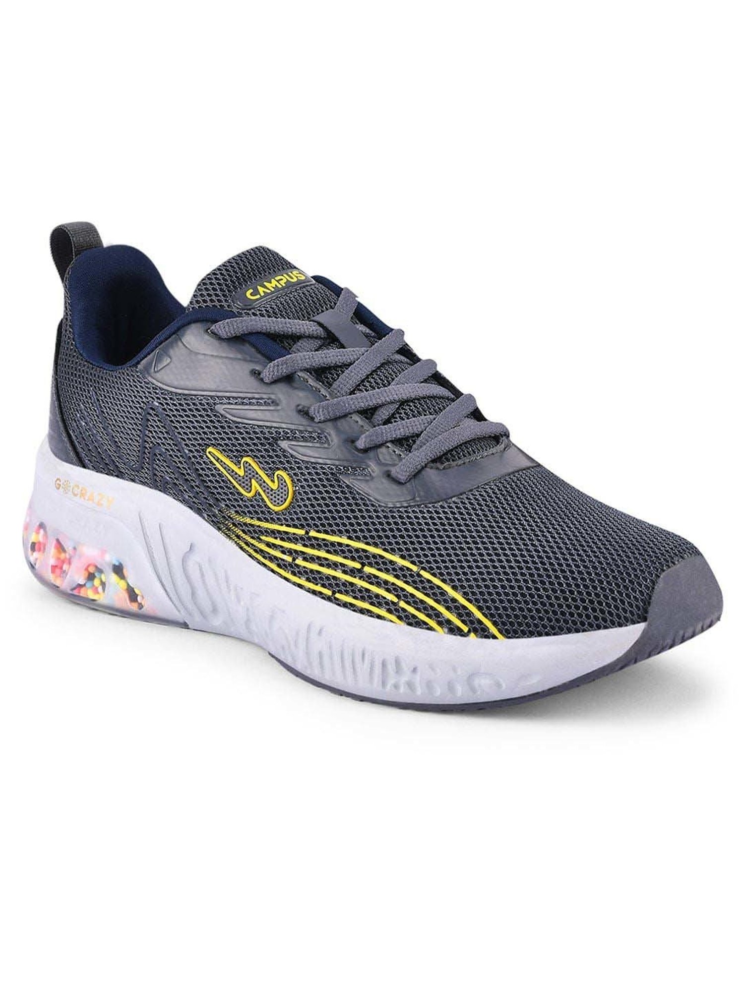 Campus Kids FURRY CH Grey & Yellow Training Shoes