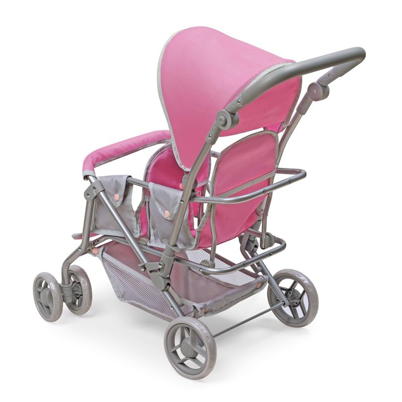 Cruise Folding Inline Double Doll Stroller - Gray/Pink
