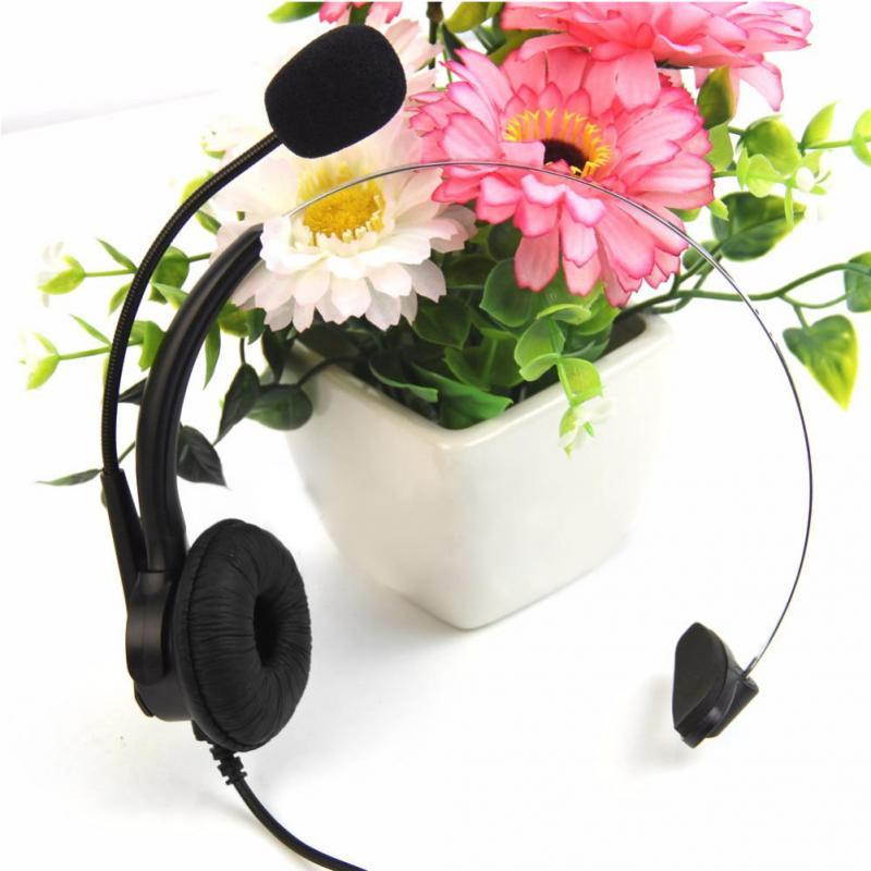 2018 Telephone Headset Call Center Operator Monaural Headphone Customer Service Ordinary Landline Voice Call Chat Headphones