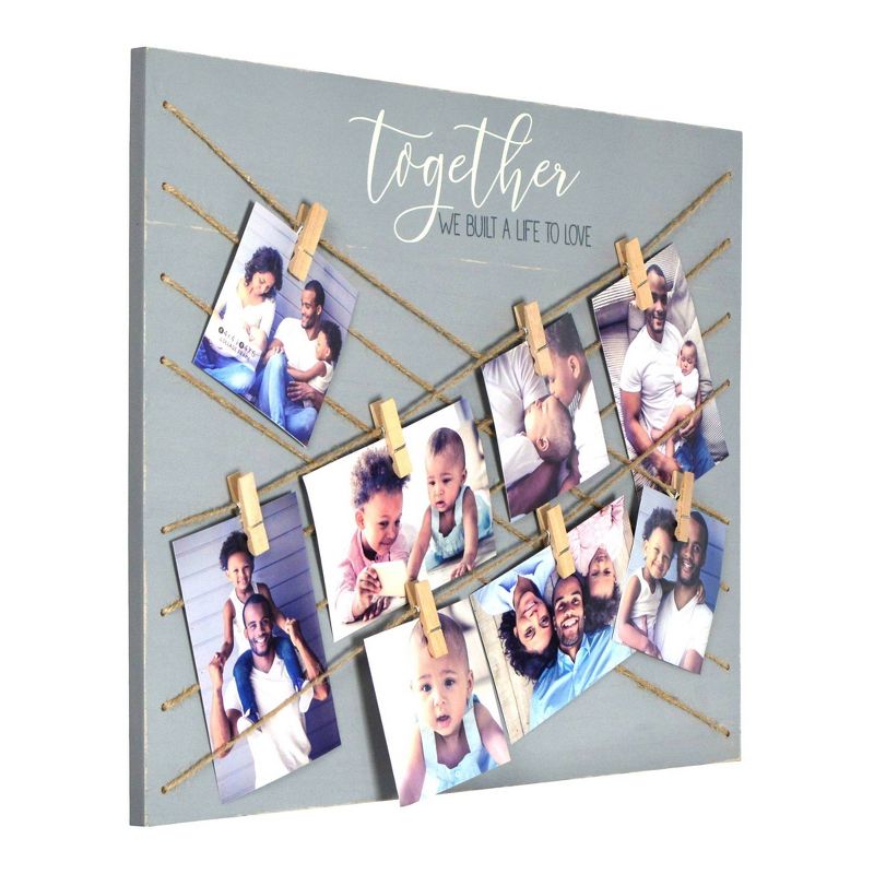 16.5" x 21.5" Together Crossover Clip Collage Photo Display Gray/White - New View