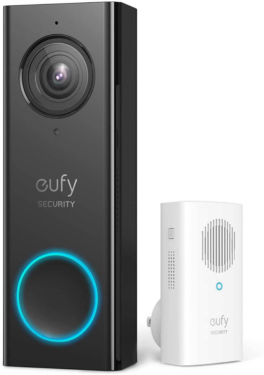 eufy Security Wi-Fi Video Doorbell, 2K Resolution, Real-Time Response, No Monthly Fees, Secure Local Storage, Free Wireless Chime (Requires Existing Doorbell Wires, 16-24 VAC, 30 VA or above)