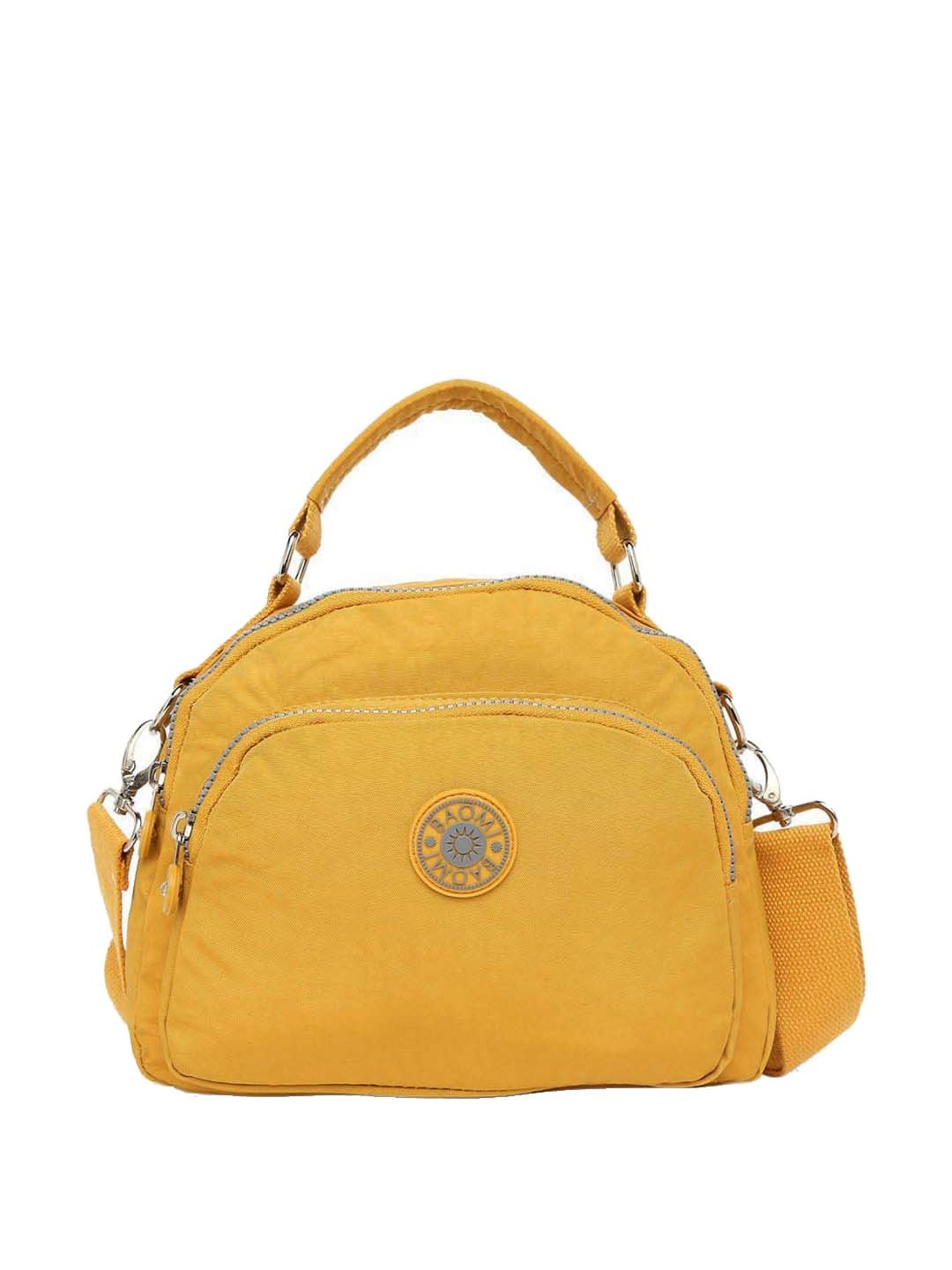 Baomi Yellow Solid Medium Cross Body Bag