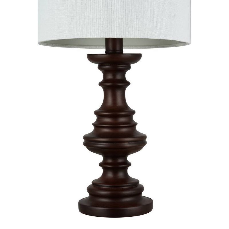 8.5" Espresso Faux Wood Table Lamp (Includes LED Light Bulb) Brown - Cresswell Lighting