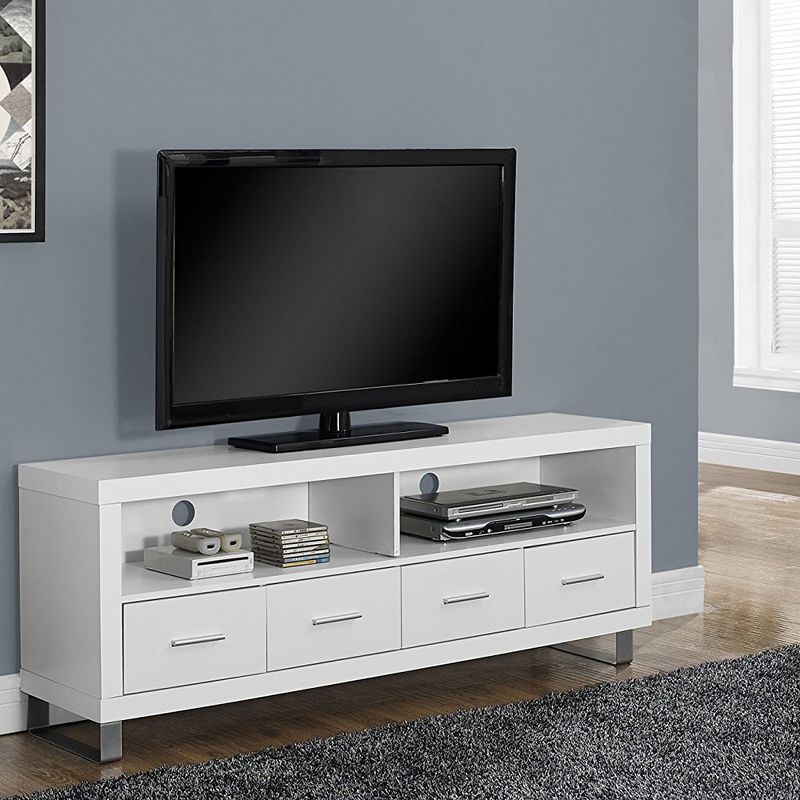 Monarch Entertainment Center TV Stand w/ Monarch Specialties End Tables