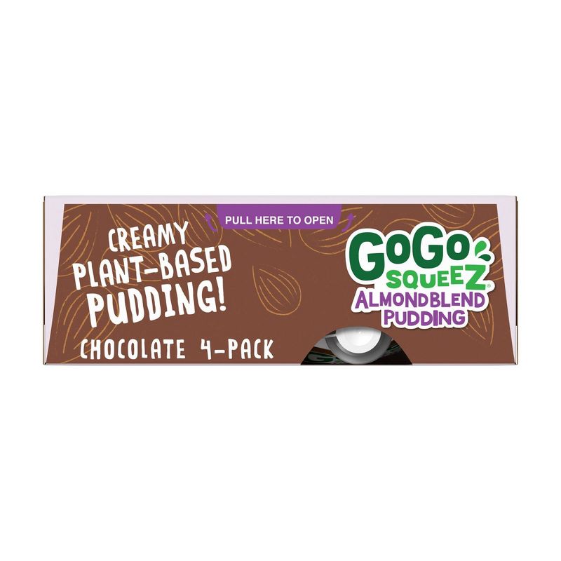 GoGo SqueeZ Almond Blend Chocolate Pudding - 3oz/4ct