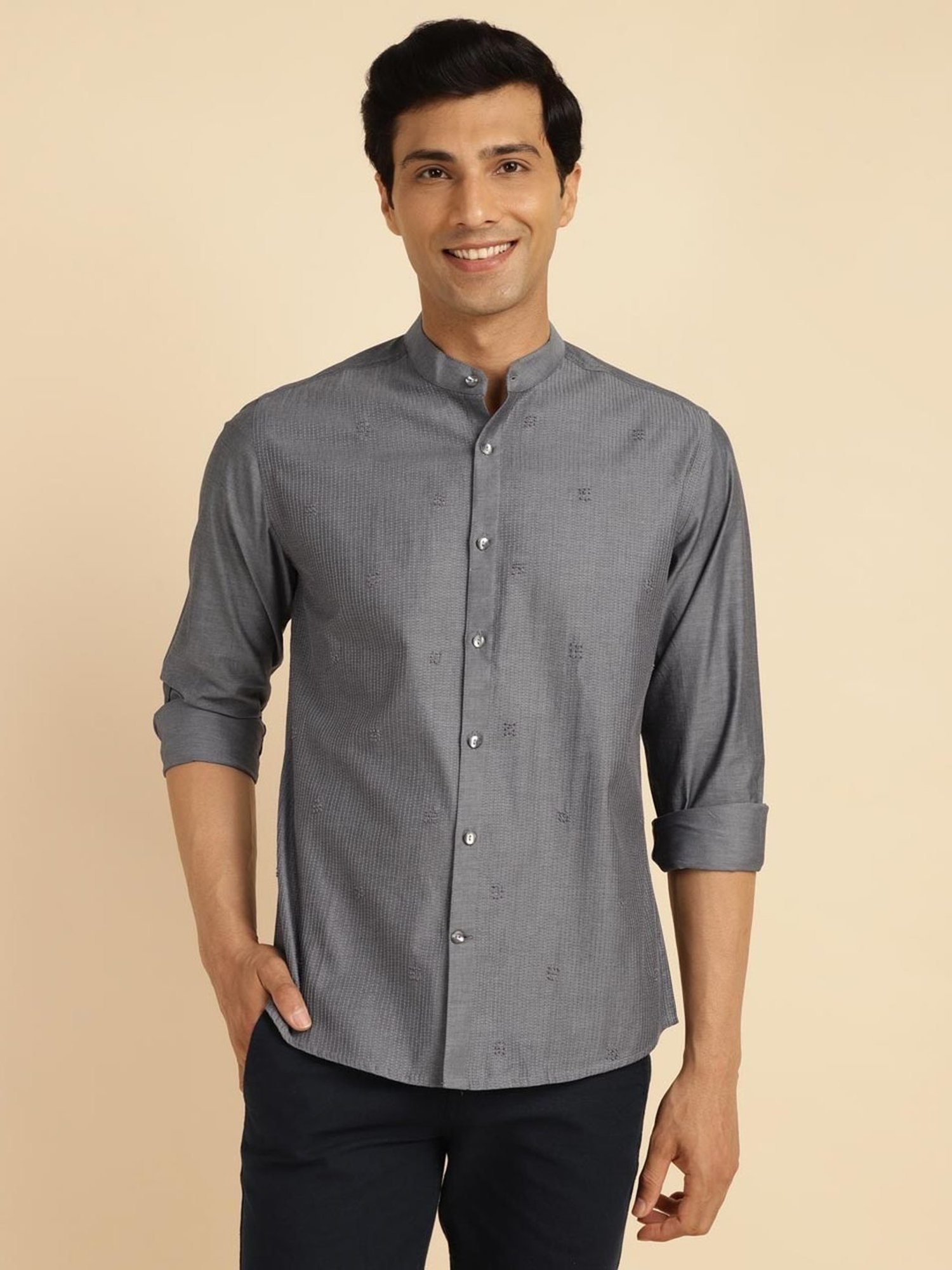 High Star Black Cotton Relaxed Fit Striped T-Shirt