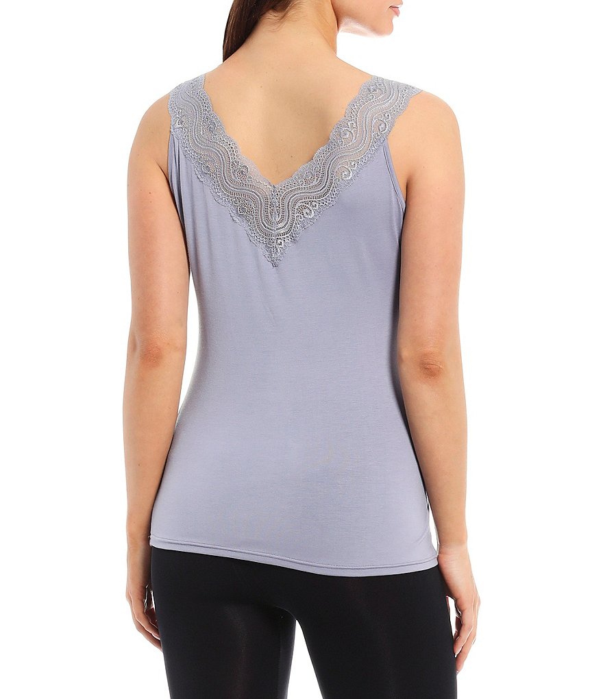 Modern Movement Reversible Lace-Trimmed Microfiber Camisole