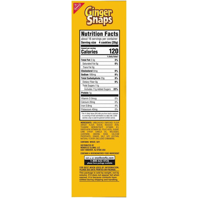 Nabisco Ginger Snaps Cookies - 16oz