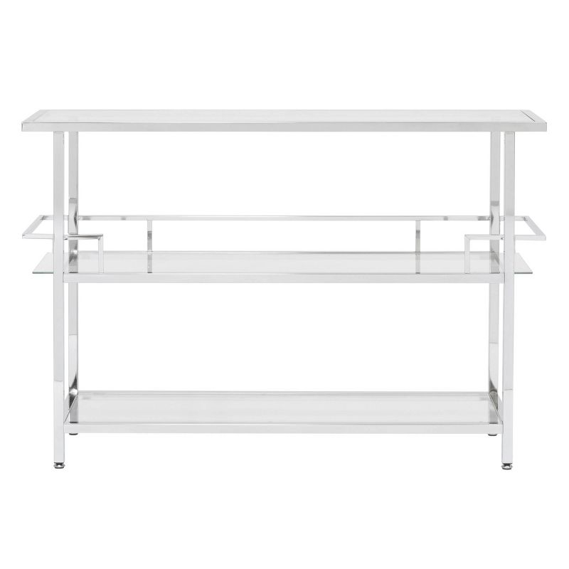 Portico Bar with Clear Glass Chrome - Studio Designs Home