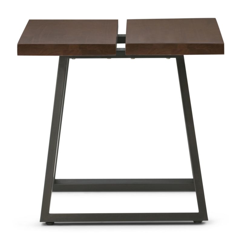 24" Tyson Solid Wood End Table Light Walnut Brown - WyndenHall