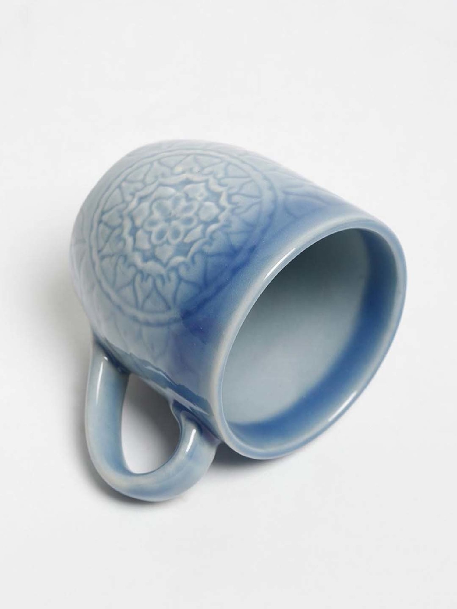 Fabindia Pragya Blue Ceramic Coffee Mug (300 ML)