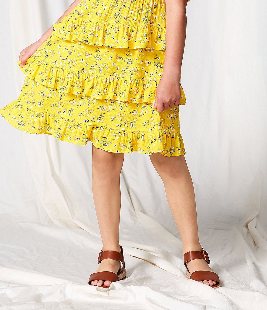 GB Girls' Kaygan-Girl Leather Two-Piece Espadrille Flat Sandals (Youth)