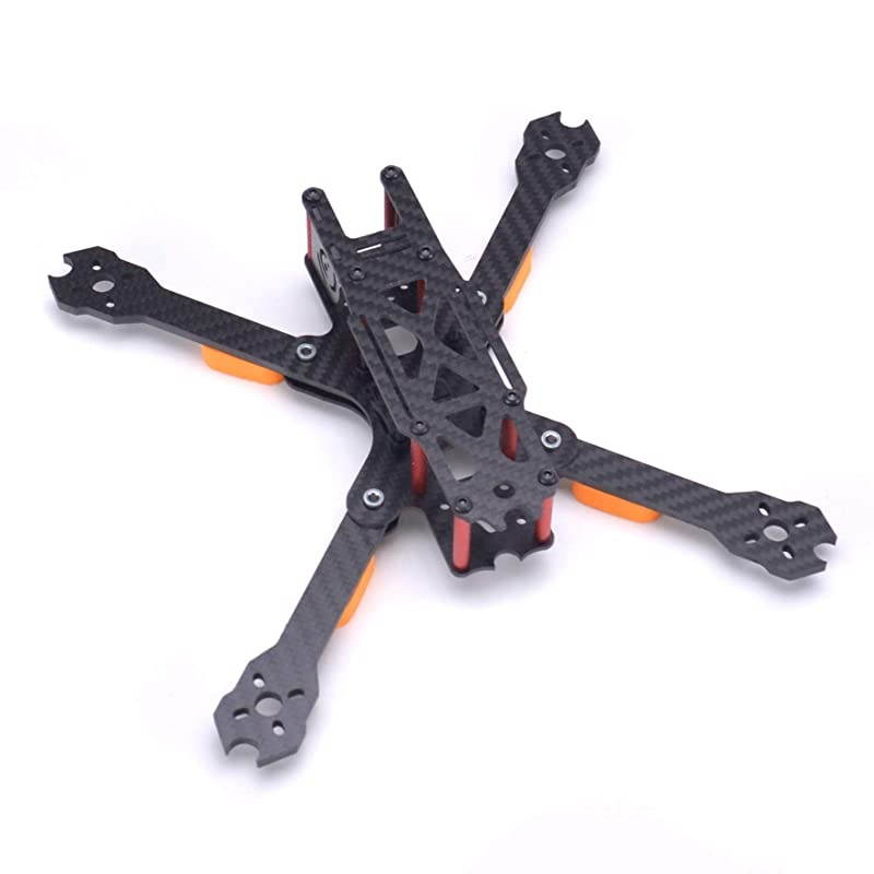 QL5 237mm FPV Racing Drone Frame 5 inch Carbon Fiber Quadcopter Freestyle Frame with 4mm Arm + 25cm Lipo Battery Straps