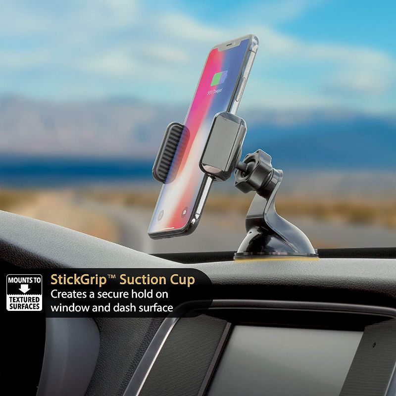 Macally Dashboard and Windshield Suction Cup Phone Mount Holder With Extendable Arm
