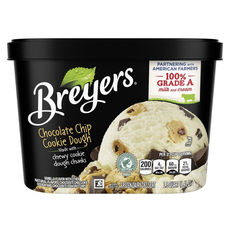 Breyers Chocolate Chip Cookie Dough Frozen Dairy Dessert - 48oz