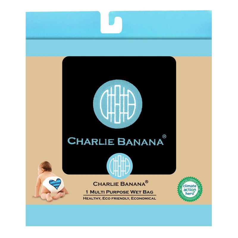 Charlie Banana Diaper Tote - Black/Blue