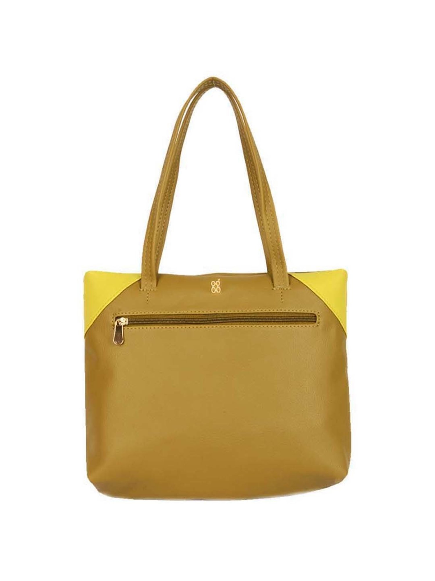 Baggit Olive Solid Medium Tote Handbag