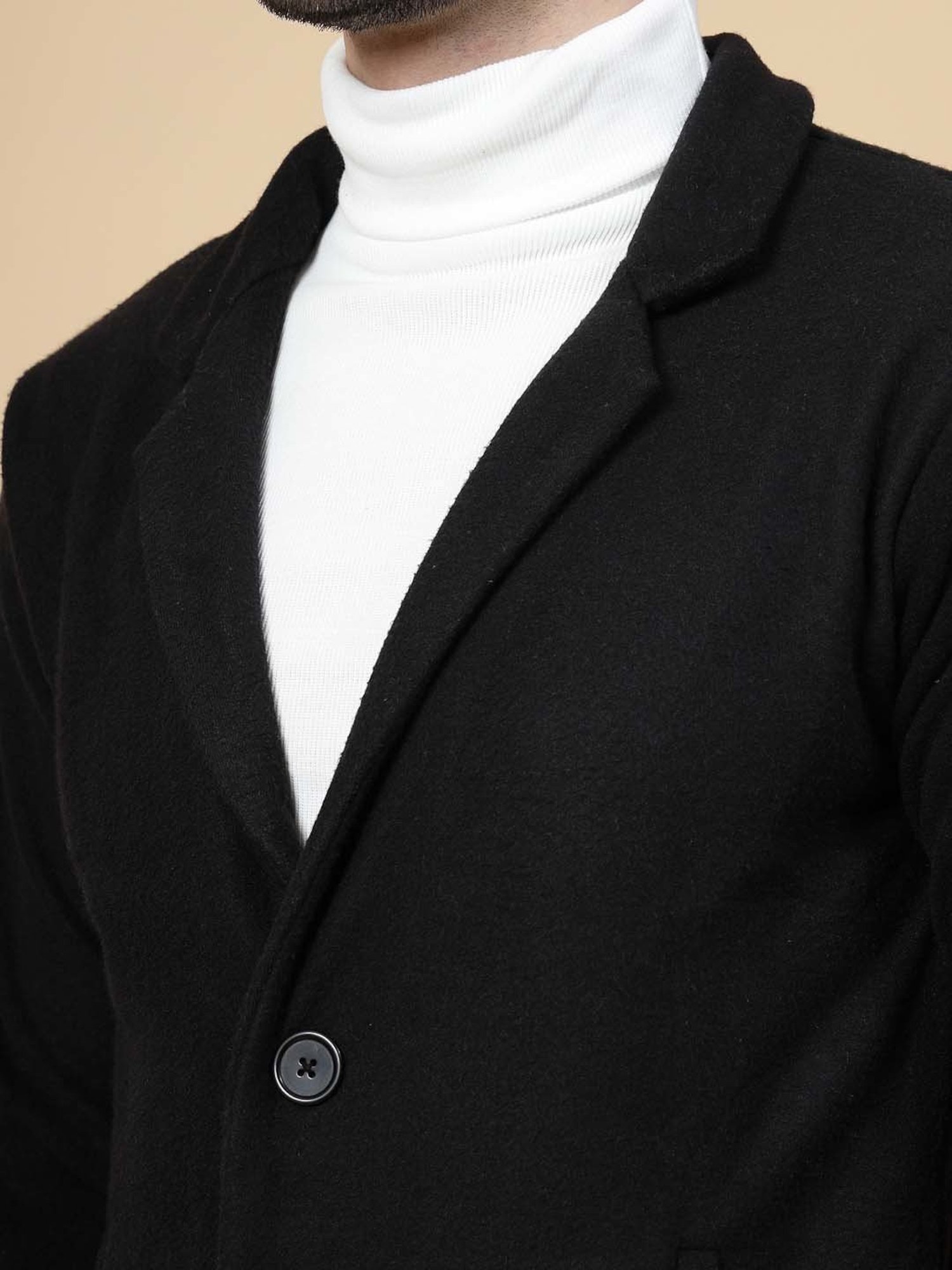 Rigo Black Regular Fit Overcoat