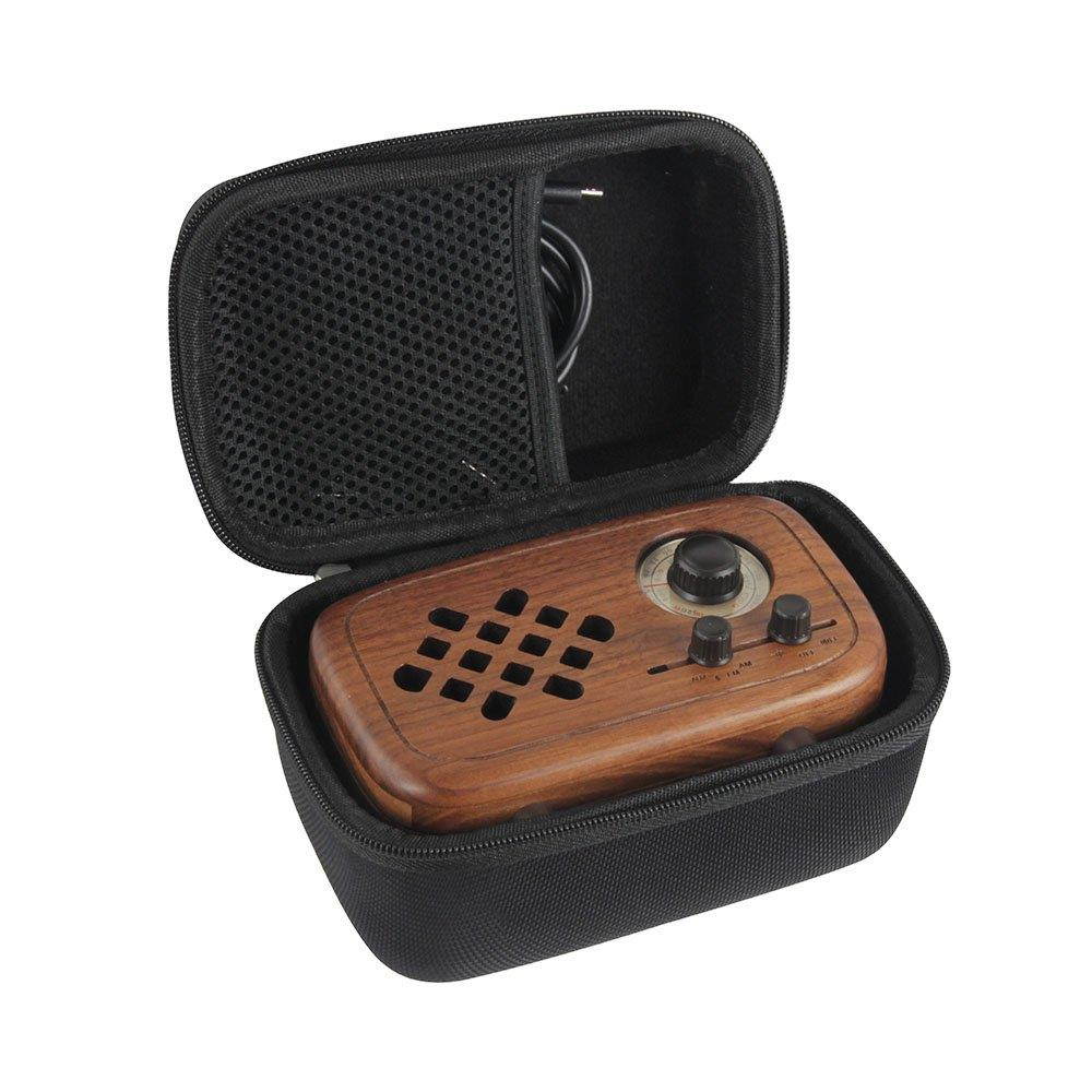 Hermitshell Hard EVA Travel Case Fits Rerii Handmade Walnut Wood Portable Bluetooth Speaker