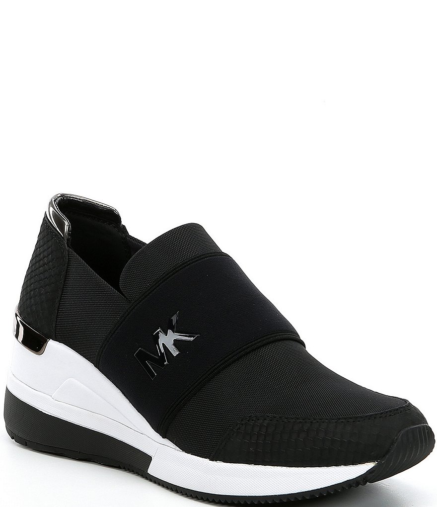 MICHAEL Michael Kors Felix Canvas & Faux Snake Trainers