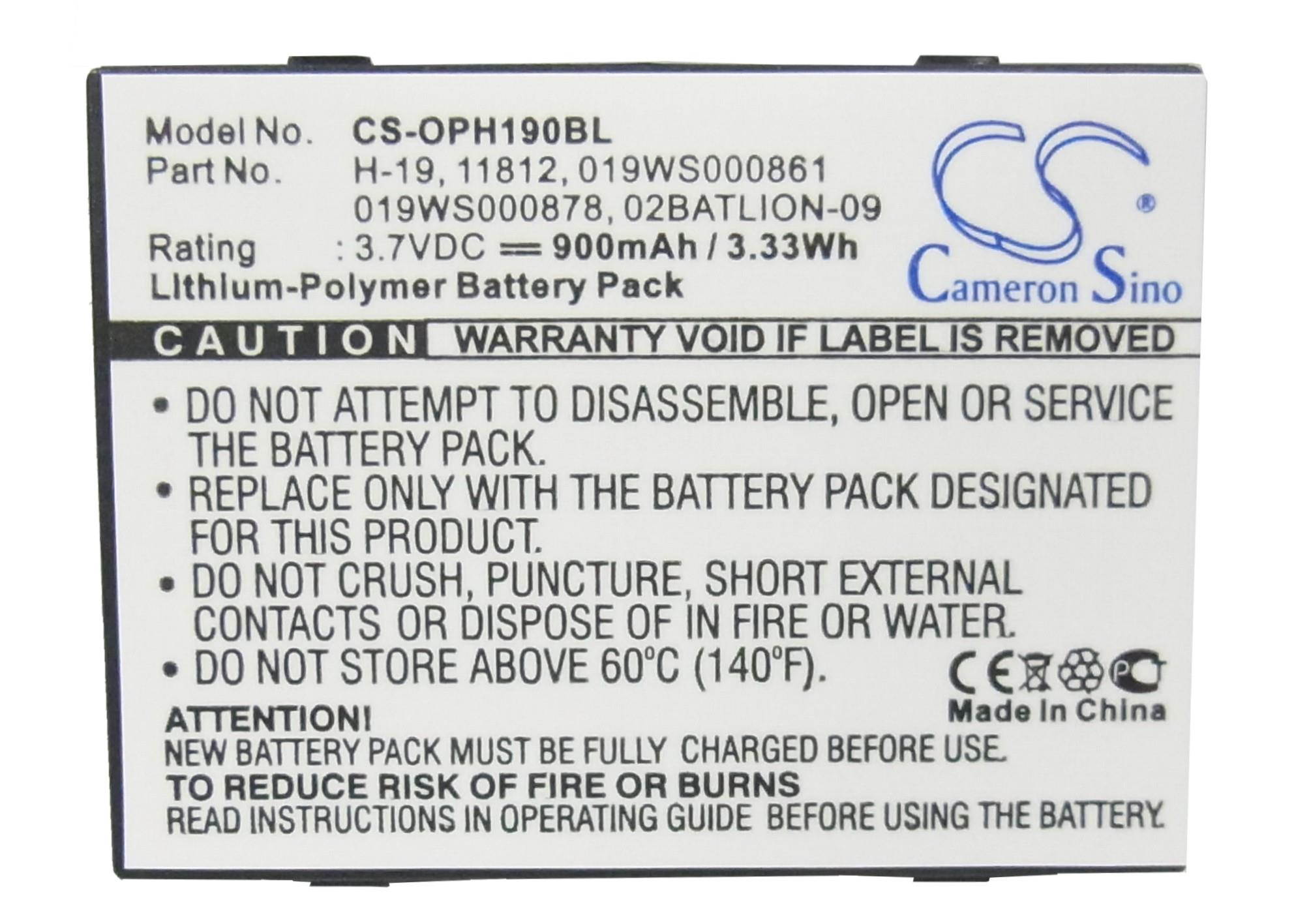 Battery for Opticon 019WS000861 02BATLION-09 11812 H-16 H-19 H-16A H-16B H19A