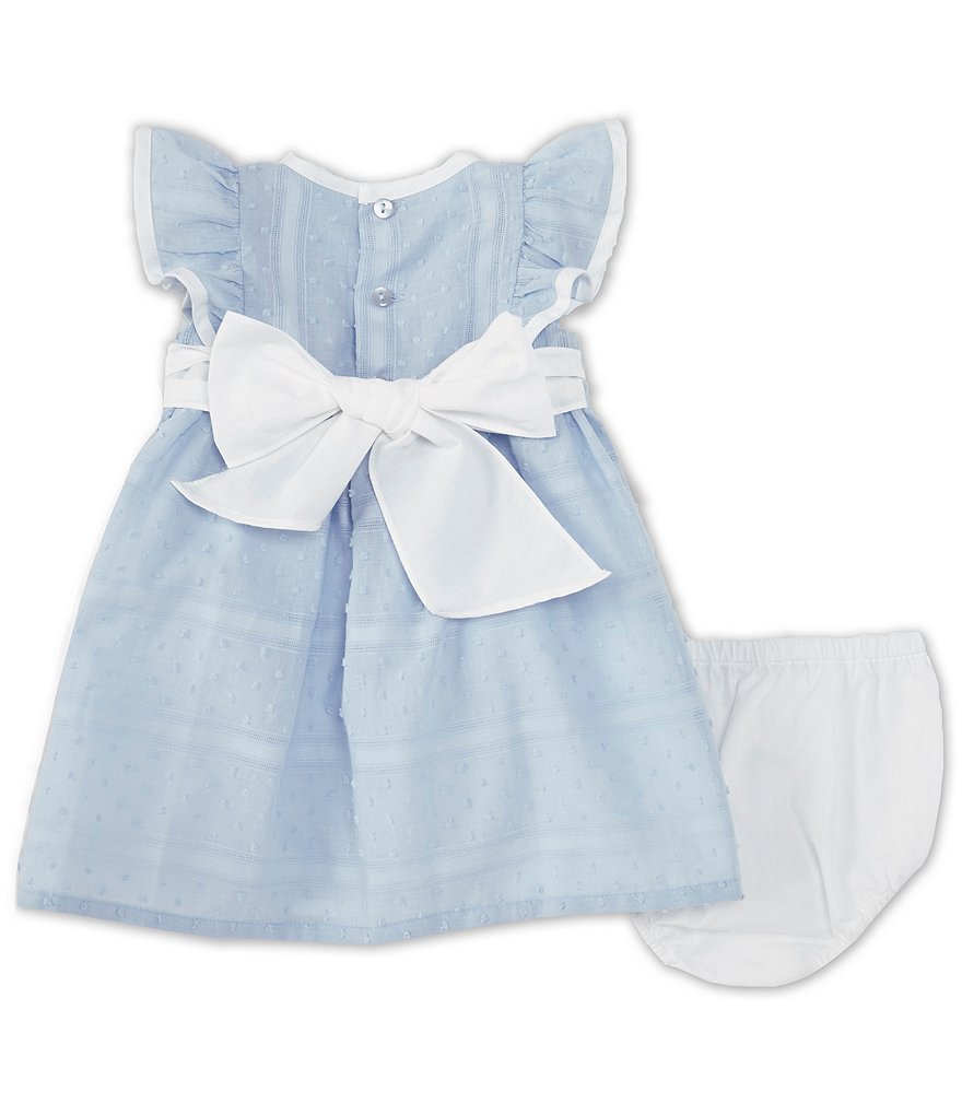 Habitual Baby Girls 12-24 Months Flutter-Sleeve Striped Faux-Wrap Dress