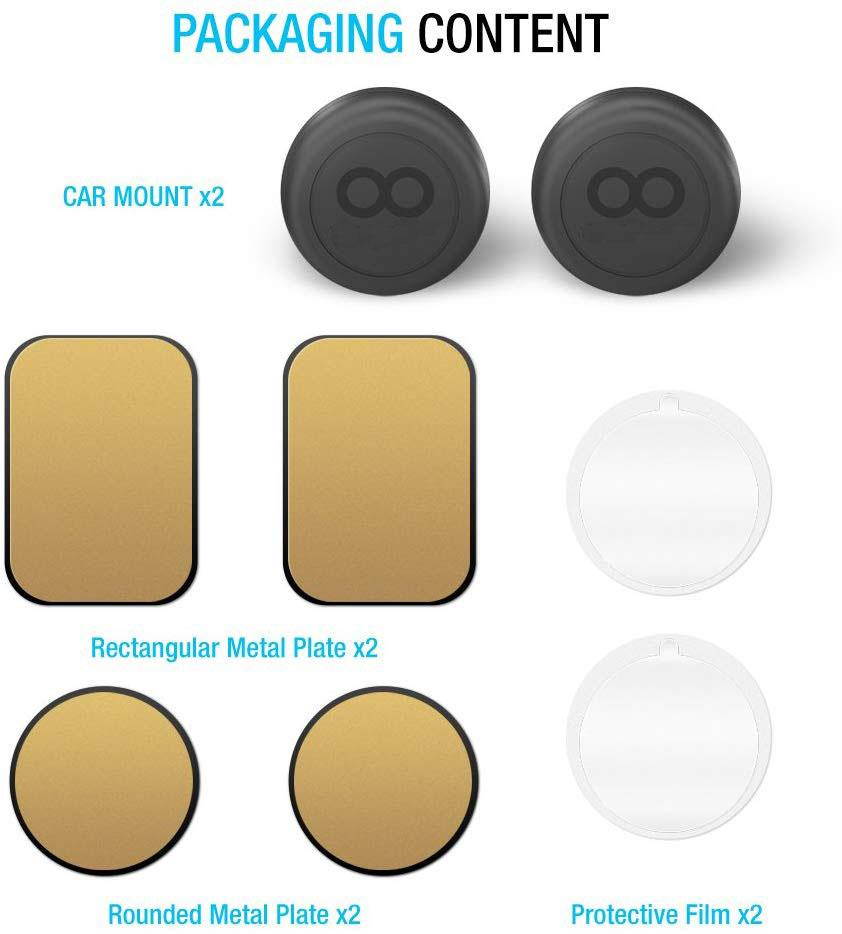 Car Mount 2 Pack Universal Air Vent Magnetic Phone Car Mounts Holder for iPhone 11 Pro Xs Max XR X 8 7 Plus 6S SE Galaxy S10 S10e 5G S9 LGNote 10 and Mini Tablet Compatible Most Case