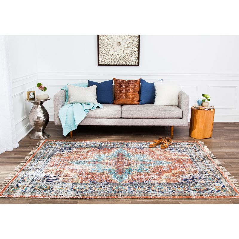 7'6"x9'6" Woven Medallion Area Rug - Anji Mountain