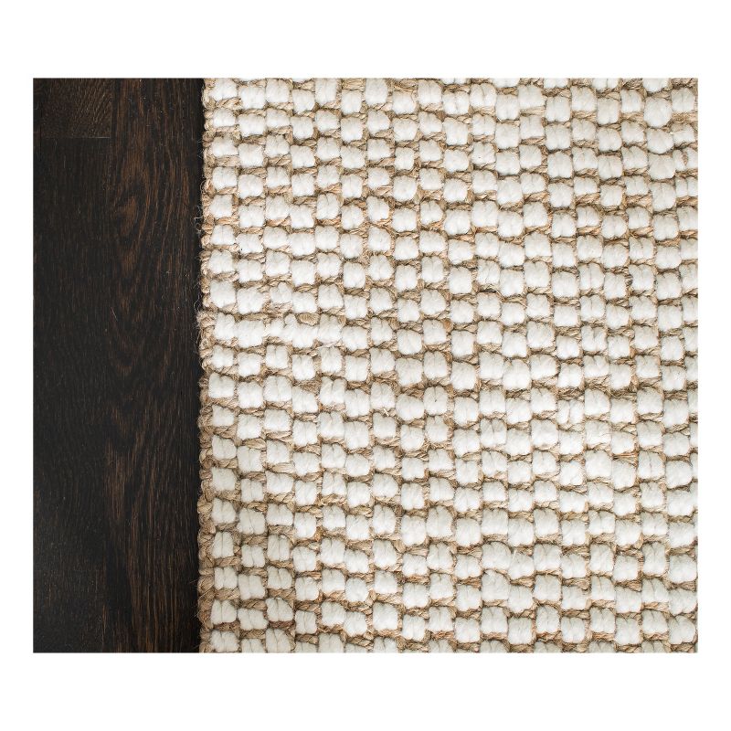 Beige Solid Woven Area Rug 8'X10' - Anji Mountain