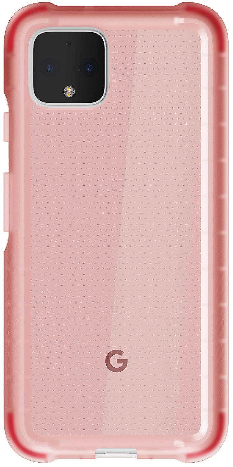 Ghostek Covert Clear Pixel 4 XL Case with Super Slim Fit Design and Secure Hand Grip Tough Shockproof Heavy Duty Protection Wireless Charging Compatible for 2019 Google Pixel 4 XL (6.3 Inch) - (Pink)