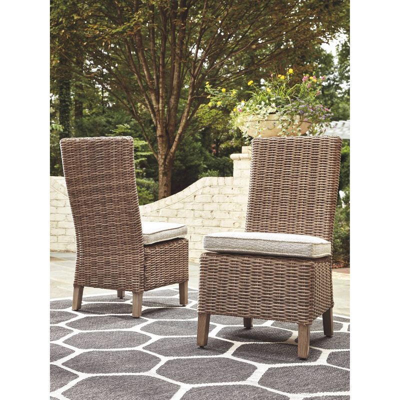 Beachcroft Side Chair with Cushions - Beige  - Outdoor by Ashley