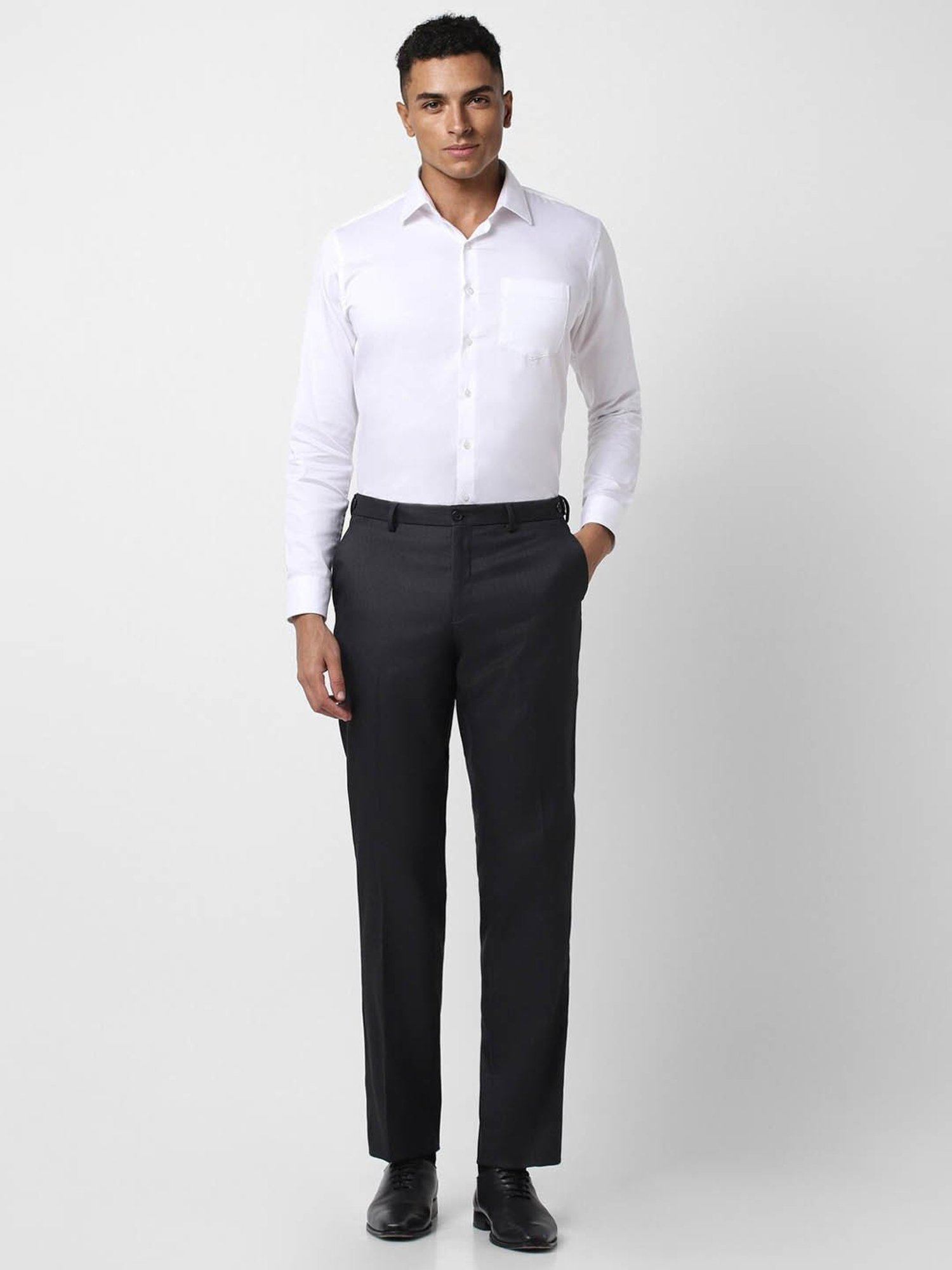 V Dot Z Black Skinny Fit Trousers