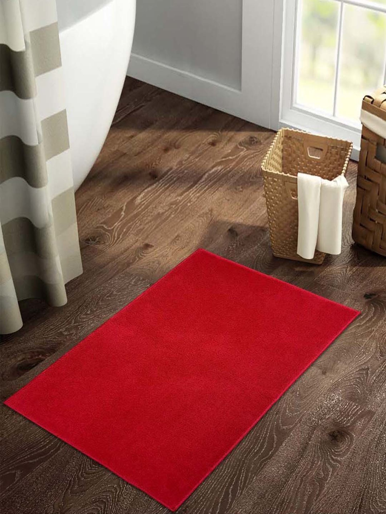 Welspun RAANG Red Drylon 1252 GSM Large Bath Mat