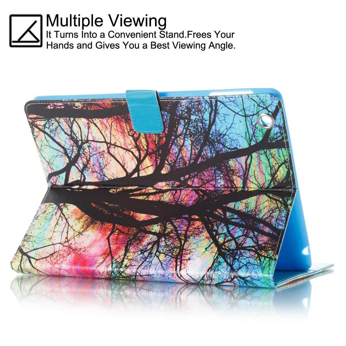iPad 2 Case, iPad 3 4 Case - Newshine Colorful Smart PU Leather Stand Cover with Card Holder for Apple iPad 2 & iPad 3 & iPad 4 9.7 inch, with Auto Sleep/ Wake Up Function, Sunset Glow