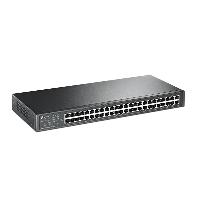 48 Port 10100Mbps Fast Ethernet Switch | Plug and Play | Rackmount | Sturdy Metal w Shielded Ports | Fanless | Limited Lifetime Protection | Unmanaged TLSF1048