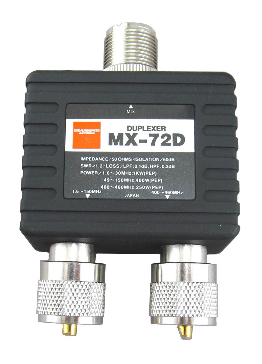 Diamond Antenna MX72D Duplexer: 1.6-30+140-150/400-460MHz