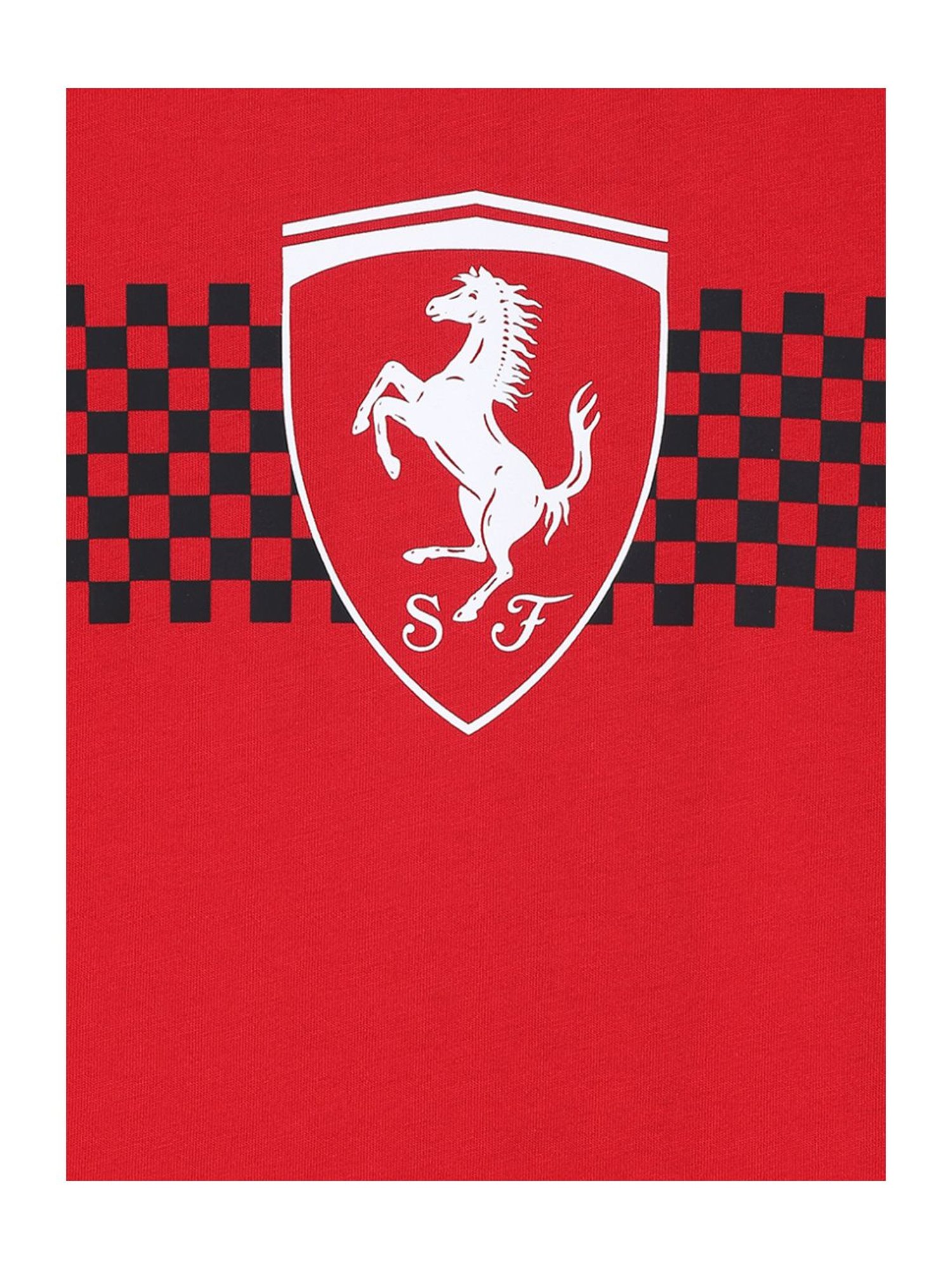 Puma Kids Scuderia Ferrari Rosso Corsa Cotton Printed T-Shirt