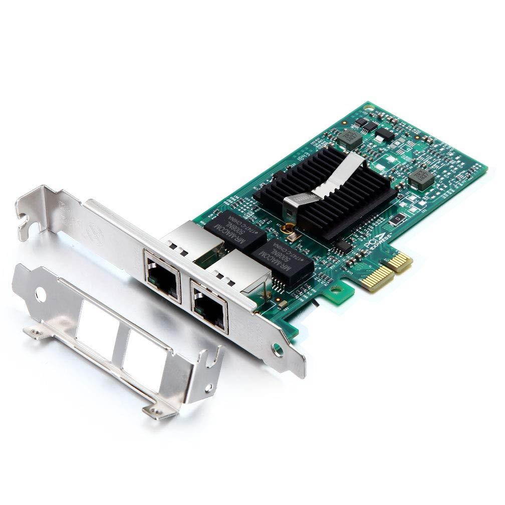 1G Gigabit Ethernet Converged Network Adapter, Compatible Intel 82576 Dual RJ45 Port, PCI Express 2.0 X1, NIC Card for Desktop PC