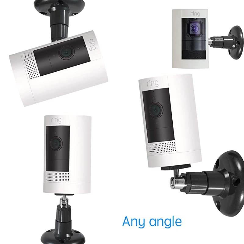 360 Degree Adjustable Mounting Bracket for Ring Stick Up Cam Wired, Ring Stick Up Cam Battery & Ring Indoor Cam HD Security Camera, Camera Accessories