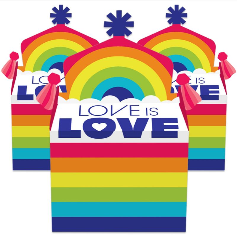 Big Dot of Happiness Adult 50th Birthday - Gold - Square Favor Gift Boxes - Birthday Party Bow Boxes - Set of 12