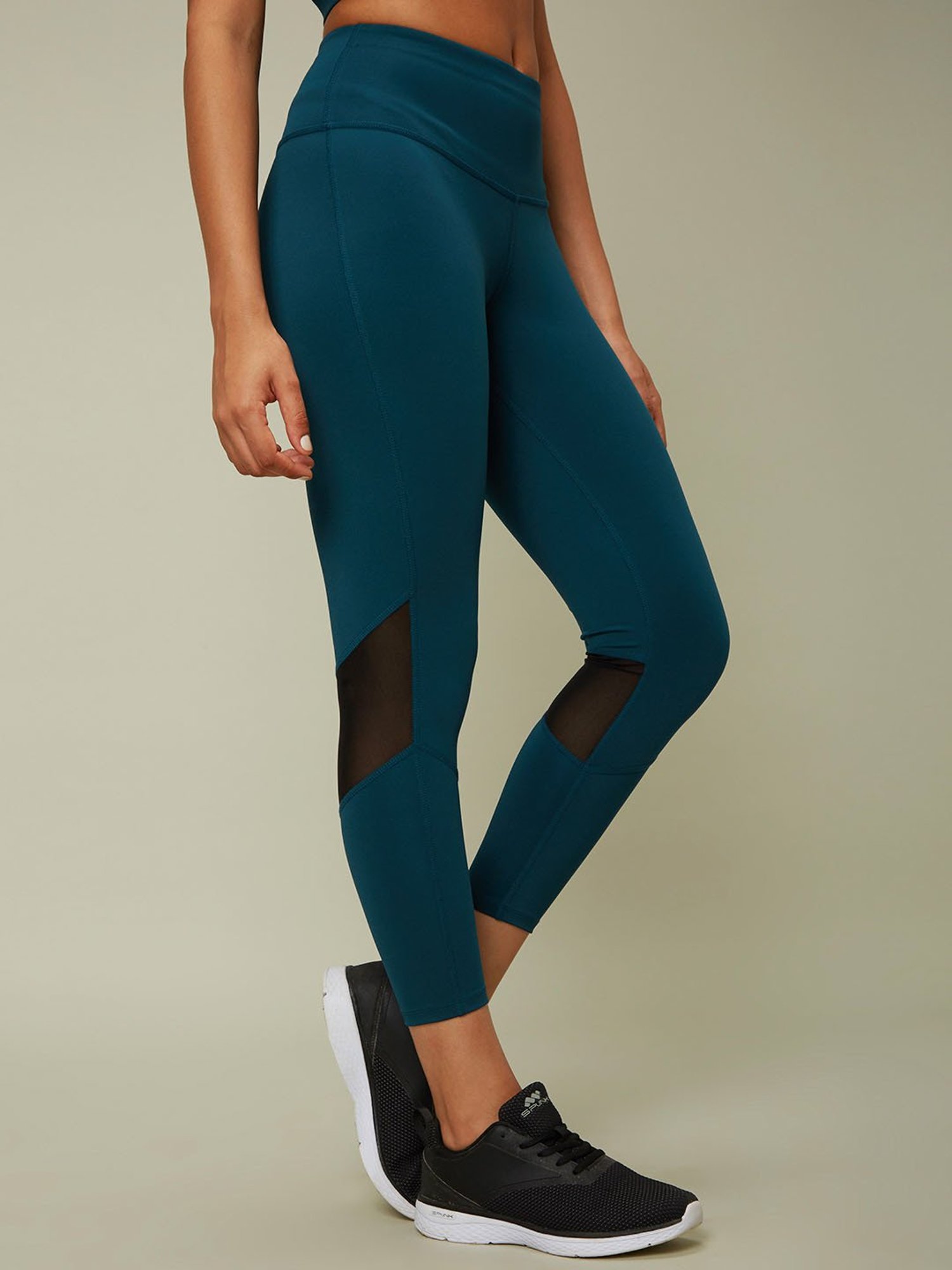 SILVERTRAQ Teal Logo Print Leggings