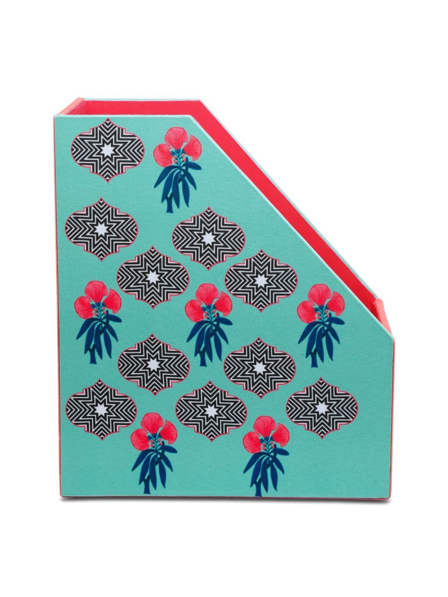 SEJ by Nisha Gupta Teal Blue Magazine Rack - Set of 1