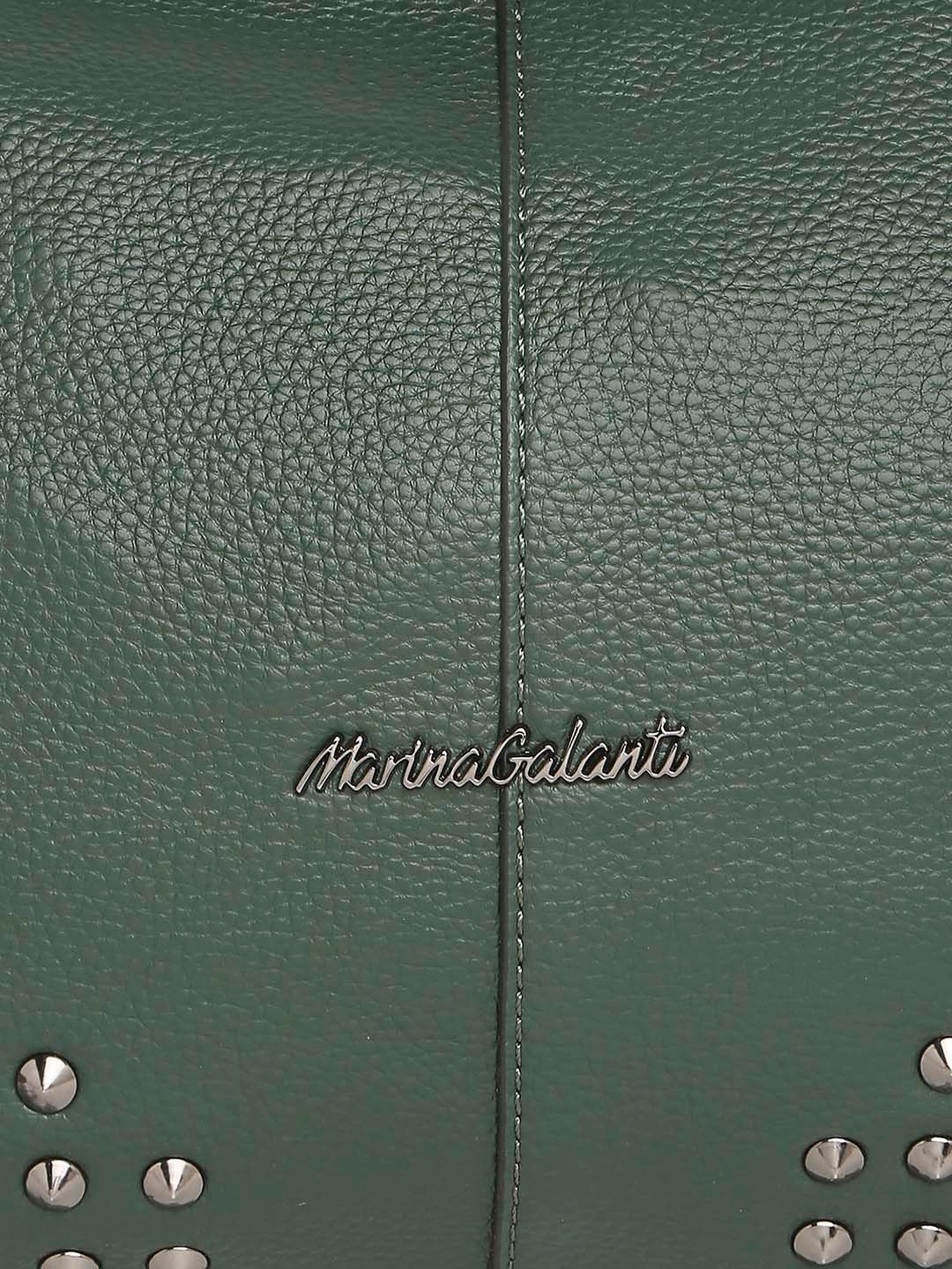 Marina Galanti Green Rivets Medium Baguette Bag