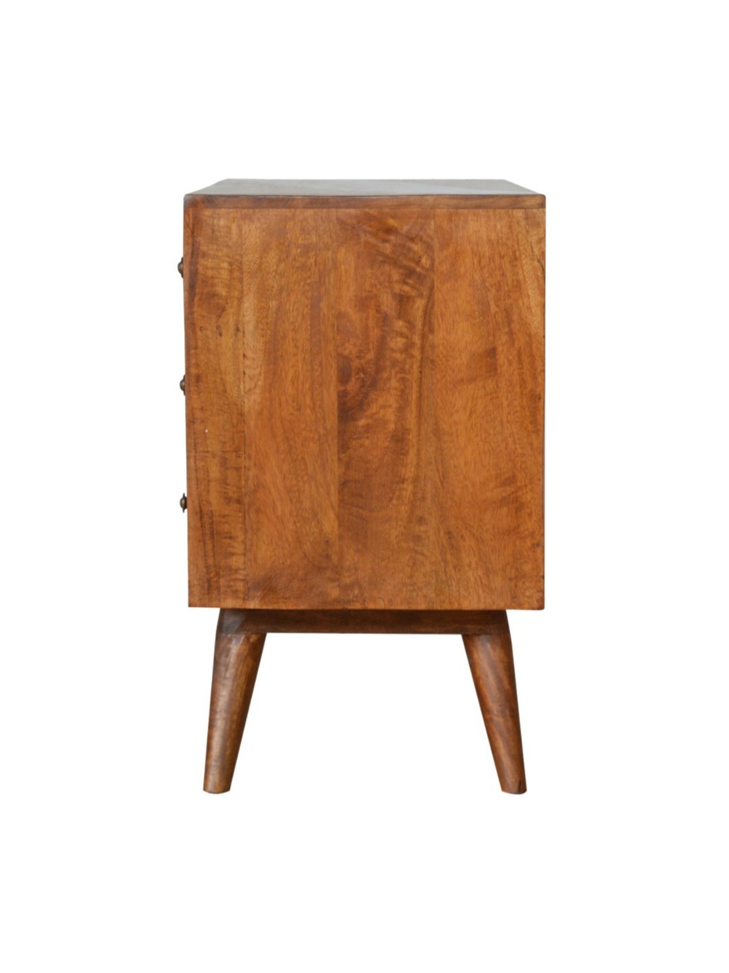 Artisan Furniture Carved Brown Wood Chestnut Brown Wood Sideboard