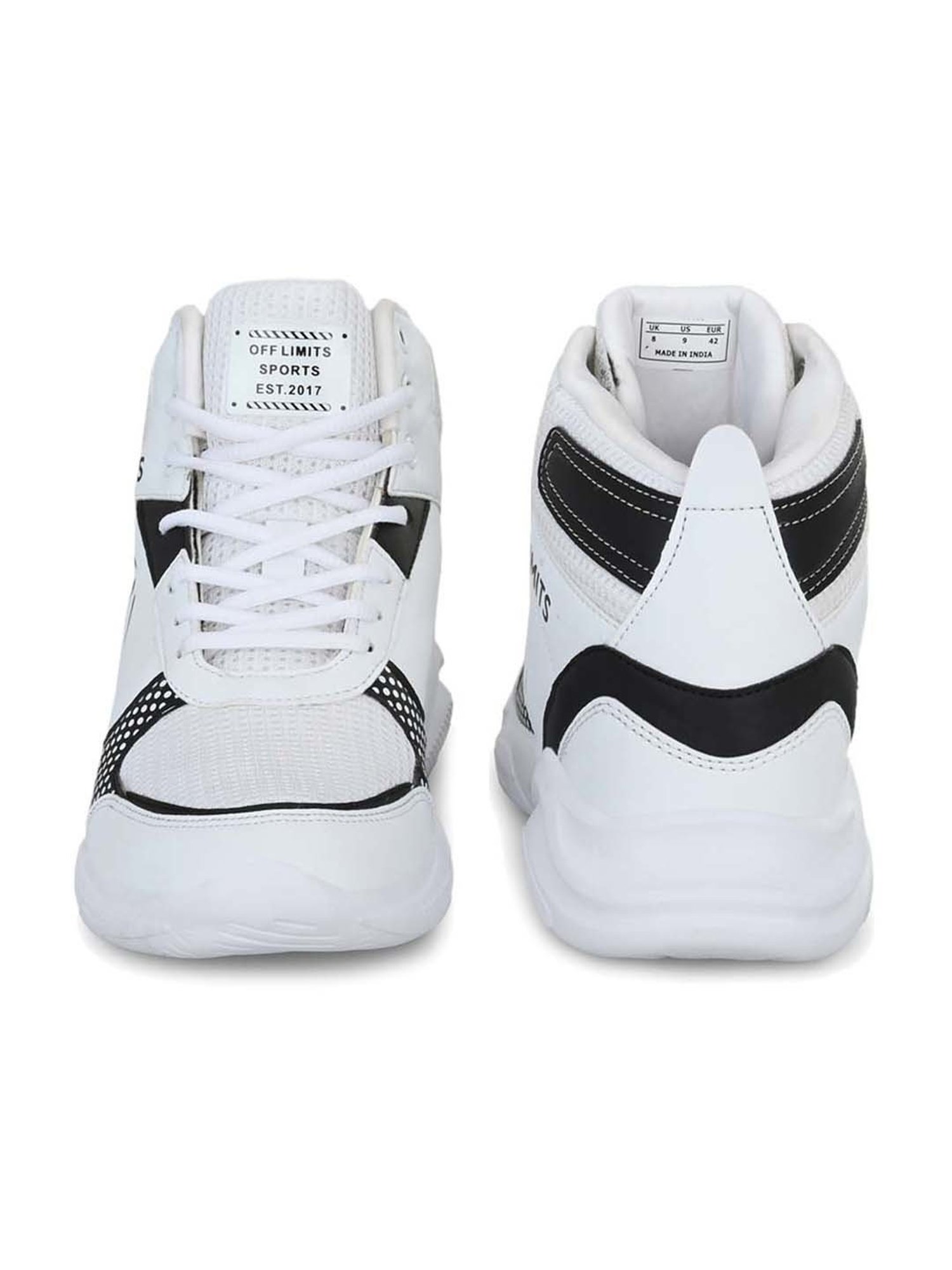 OFF LIMITS Men's DUNK EXCEL White Ankle High Sneakers