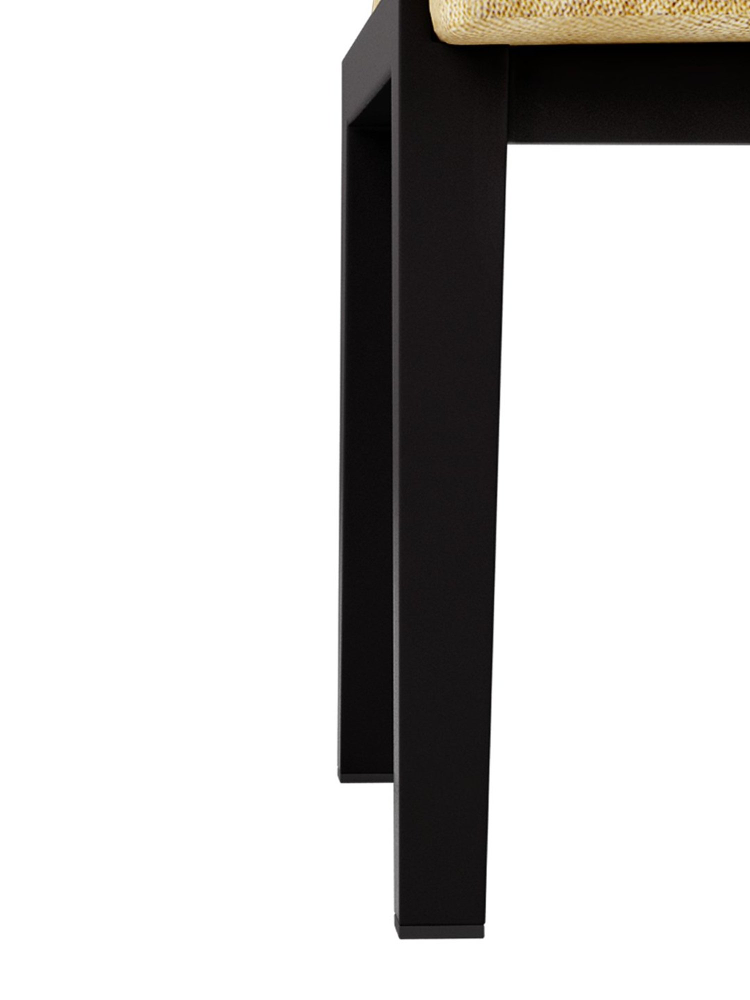 Godrej Interio Crescent Black & Yellow Tempered Glass 8 Seater Rectangular Dining Table Set