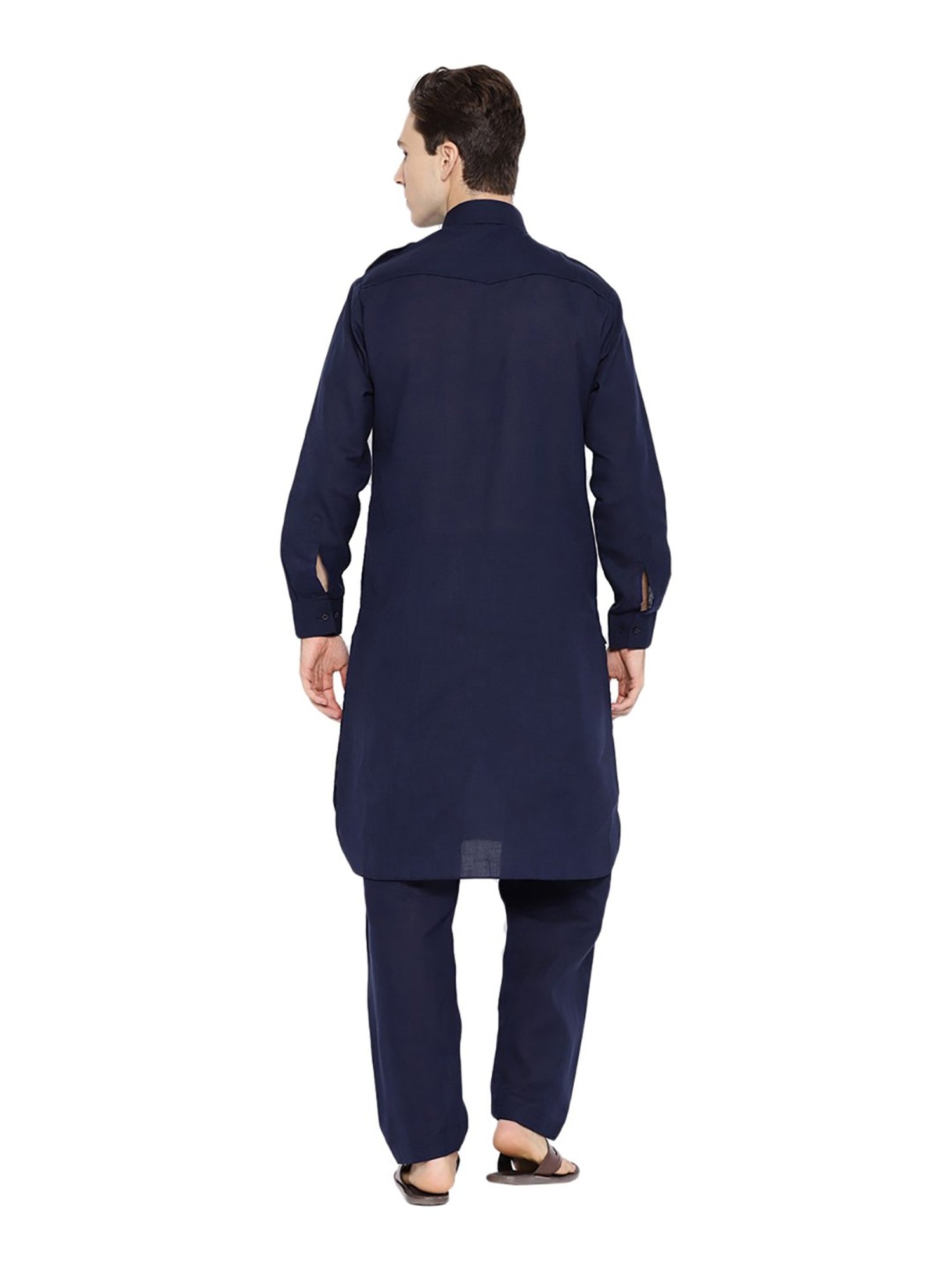 SG LEMAN Navy Kurta Bottom Set