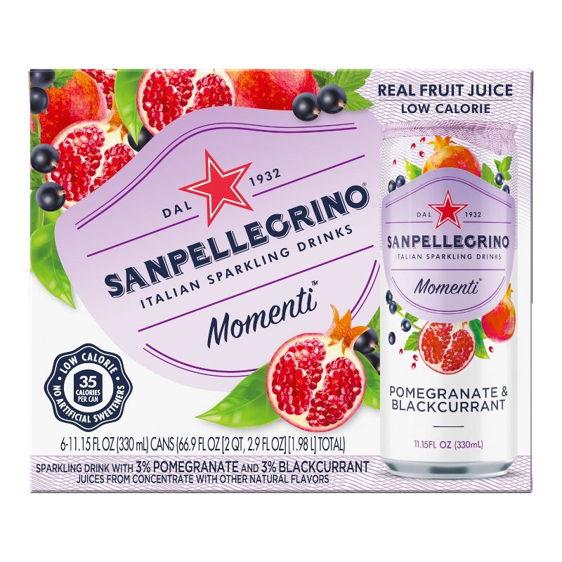 Sanpellegrino Momenti Pomegranate & Blackcurrant - 6pk/11.15 fl oz Cans